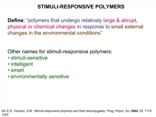 STIMULI-RESPONSIVE POLYMERS - slide 1