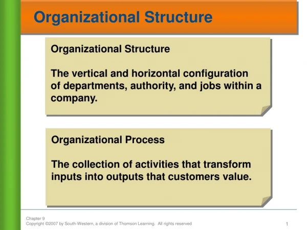 Organizational Structure