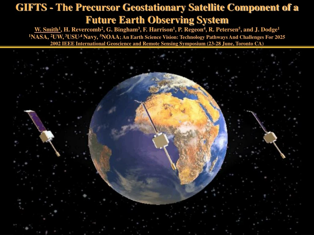 gifts the precursor geostationary satellite
