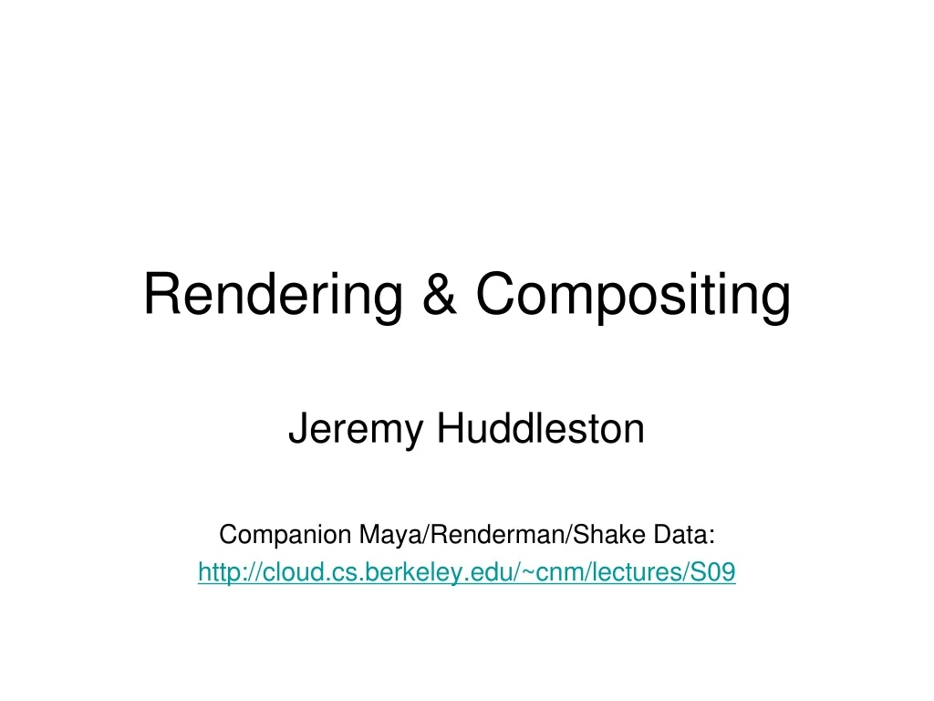 rendering compositing