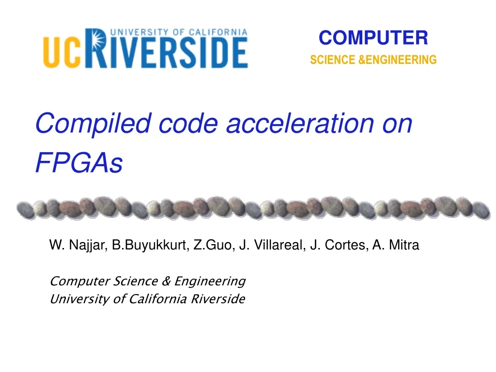 compiled code acceleration on fpgas