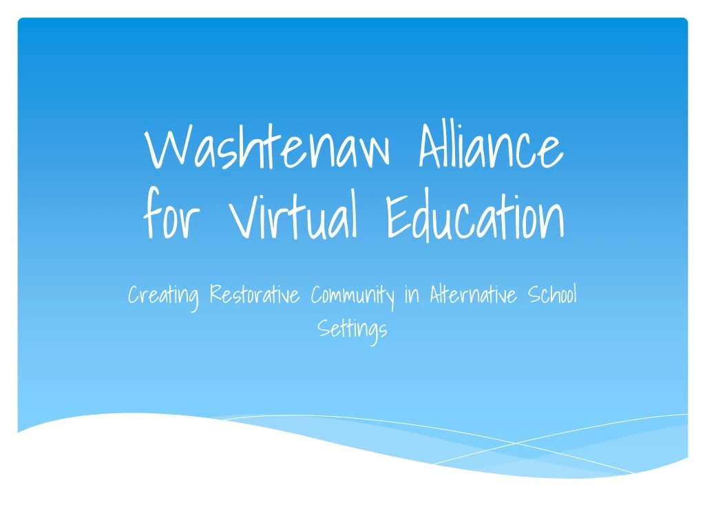 washtenaw alliance for virtual education