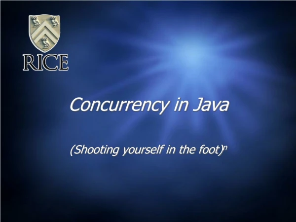 Concurrency in Java