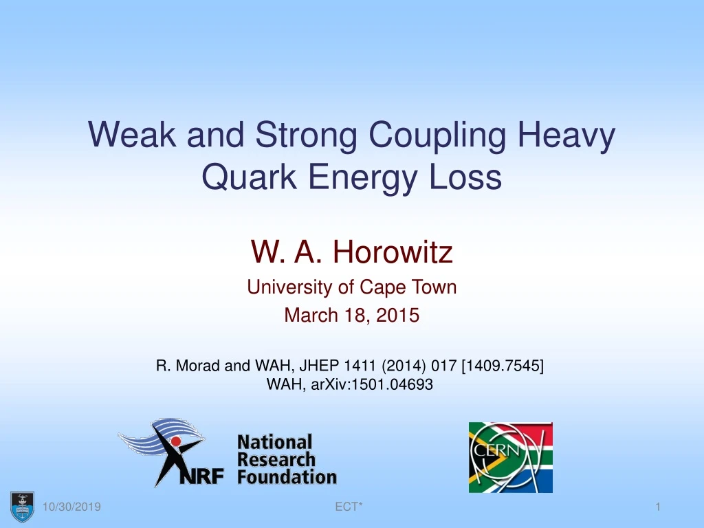 weak and strong coupling heavy quark energy loss