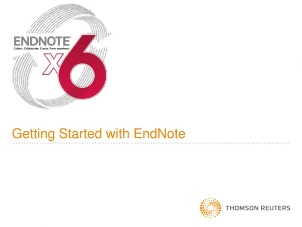 Getting Started with EndNote