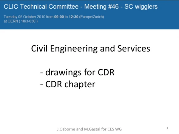Civil Engineering and Services - drawings for CDR - CDR chapter