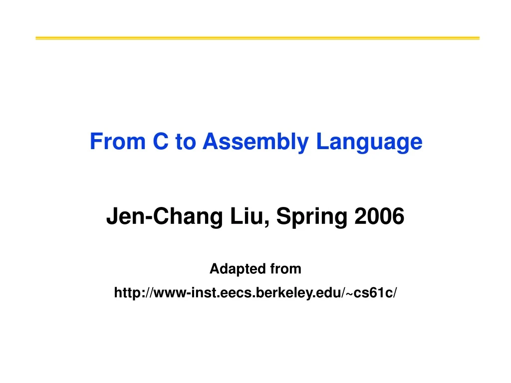 from c to assembly language