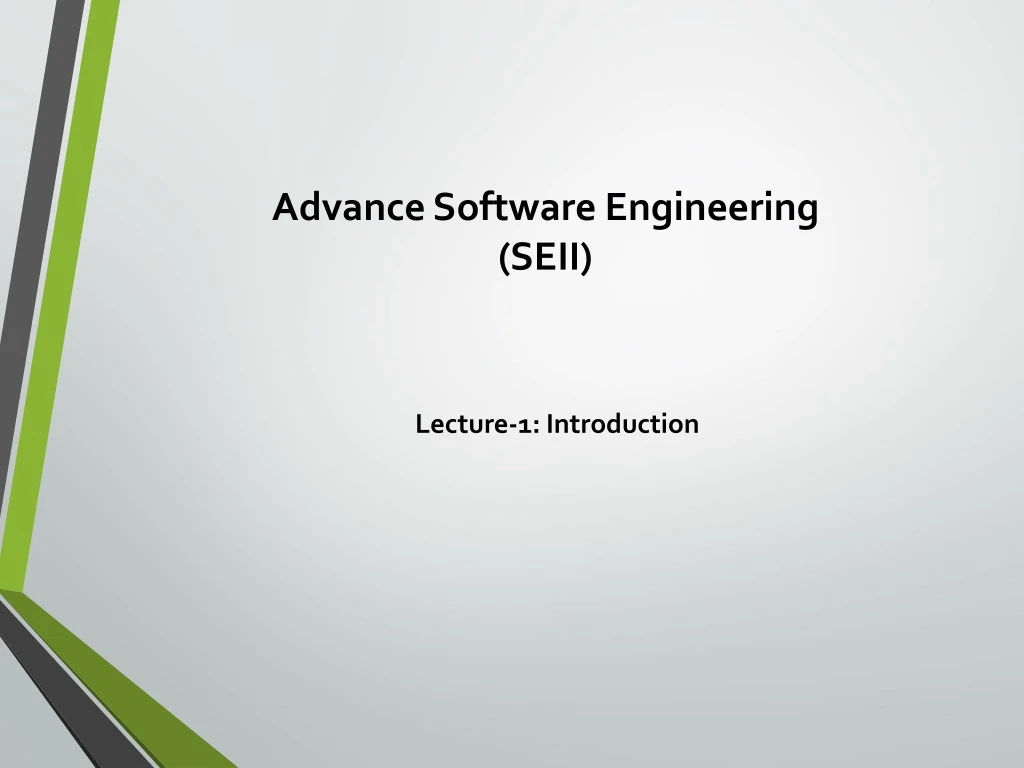 advance software engineering seii
