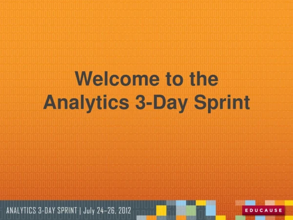 Welcome to the Analytics 3-Day Sprint