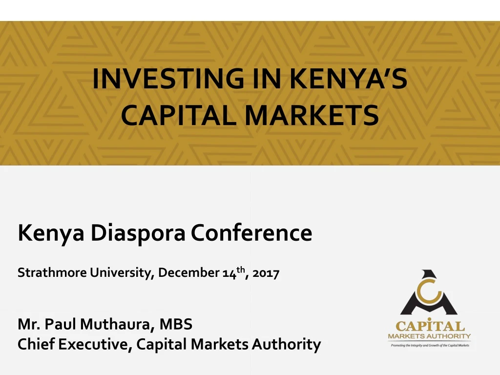 investing in kenya s capital markets