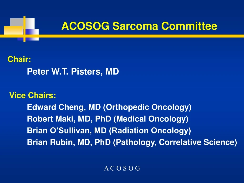 acosog sarcoma committee