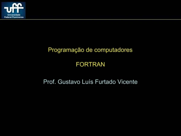Programa o de computadores FORTRAN