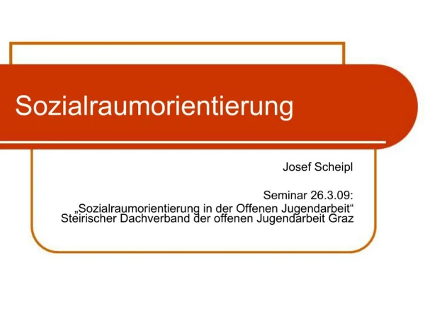 Sozialraumorientierung