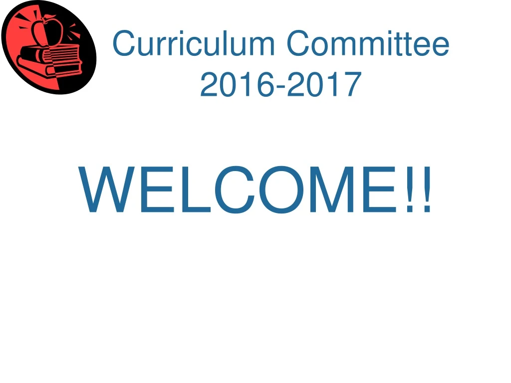 curriculum committee 2016 2017