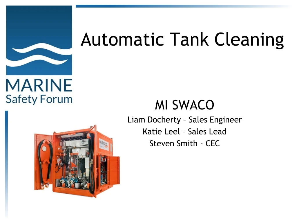 automatic tank cleaning