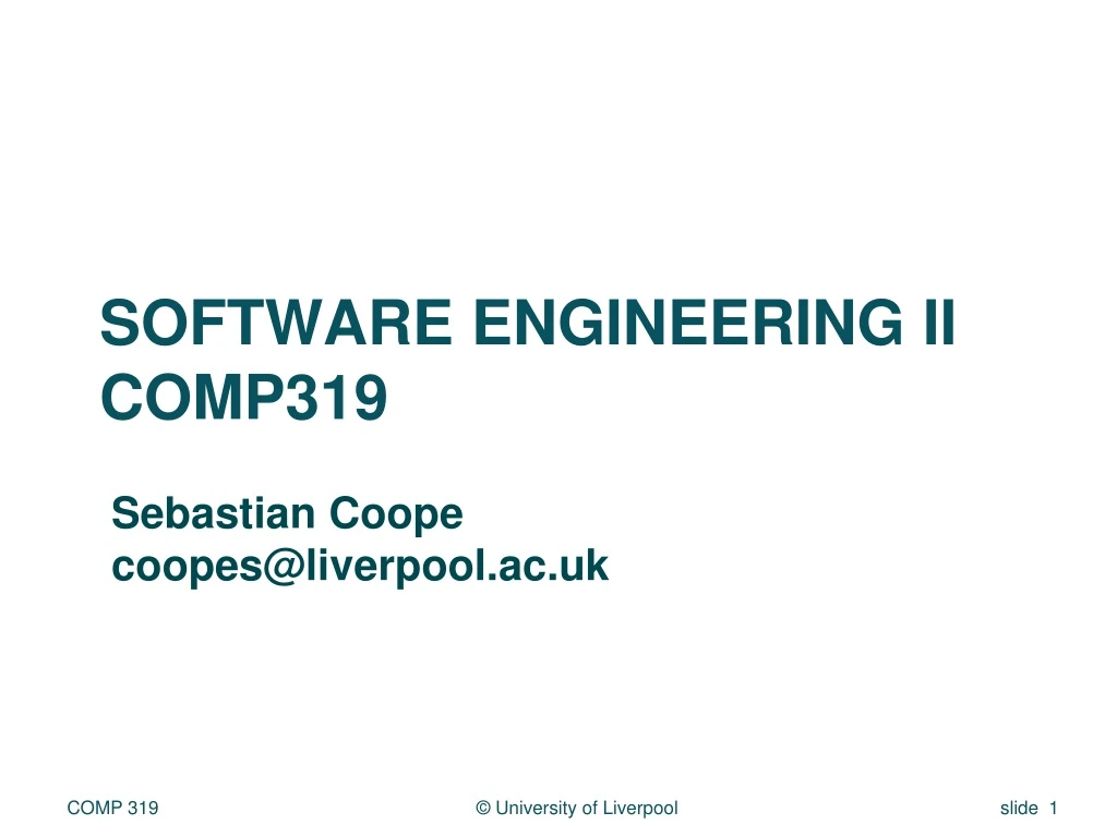 software engineering ii comp319