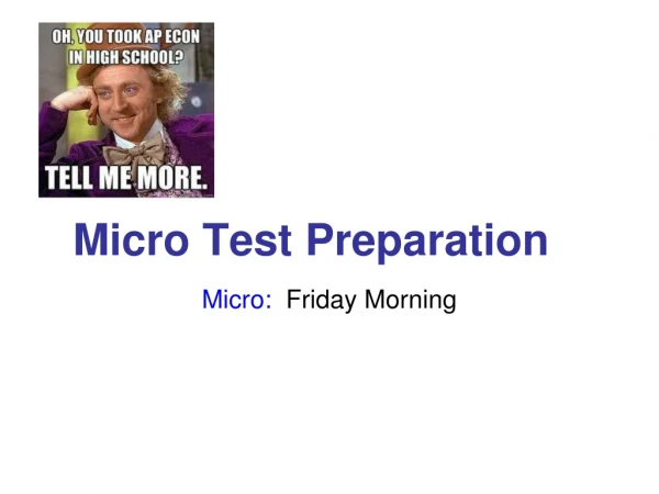 Micro Test Preparation