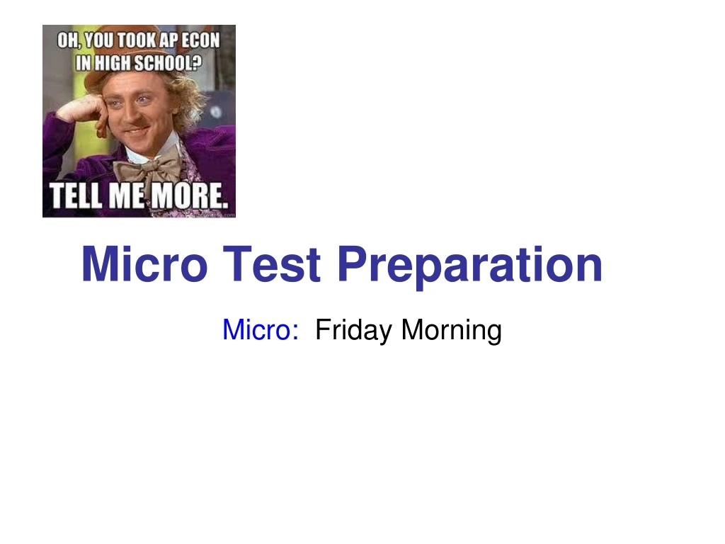 micro test preparation