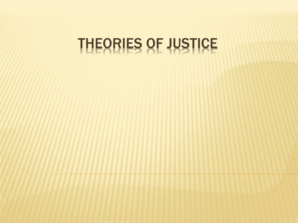 theories of justice