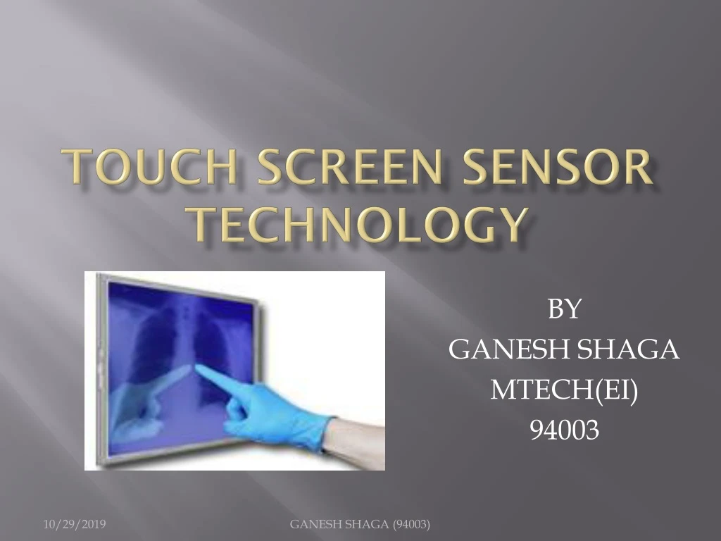 touch screen sensor technology