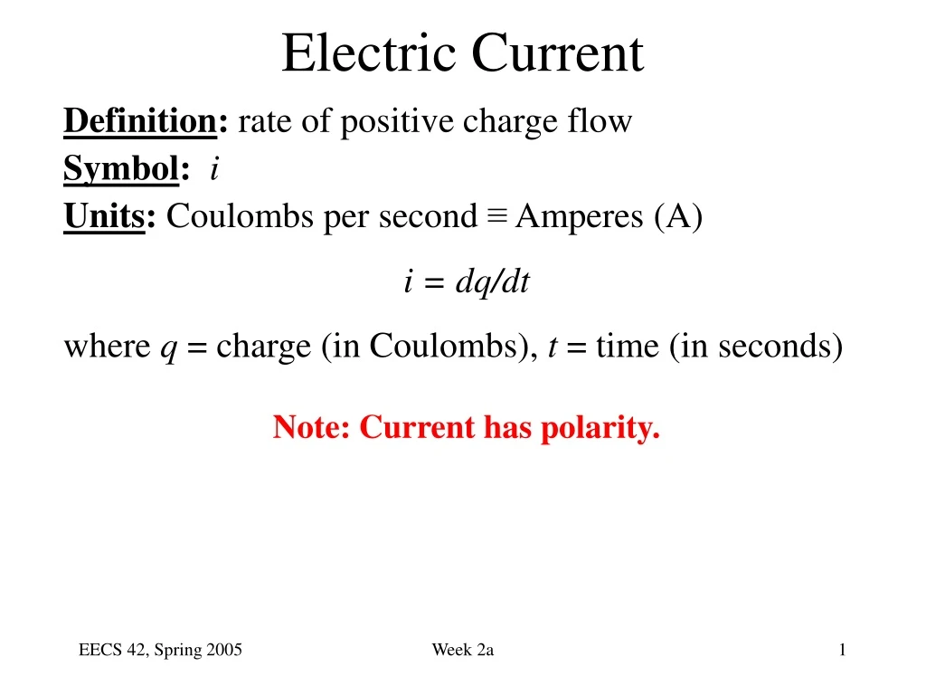 electric current