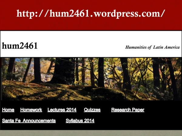 h um2461 Humanities of Latin America