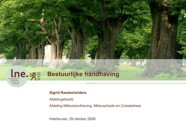 Bestuurlijke handhaving