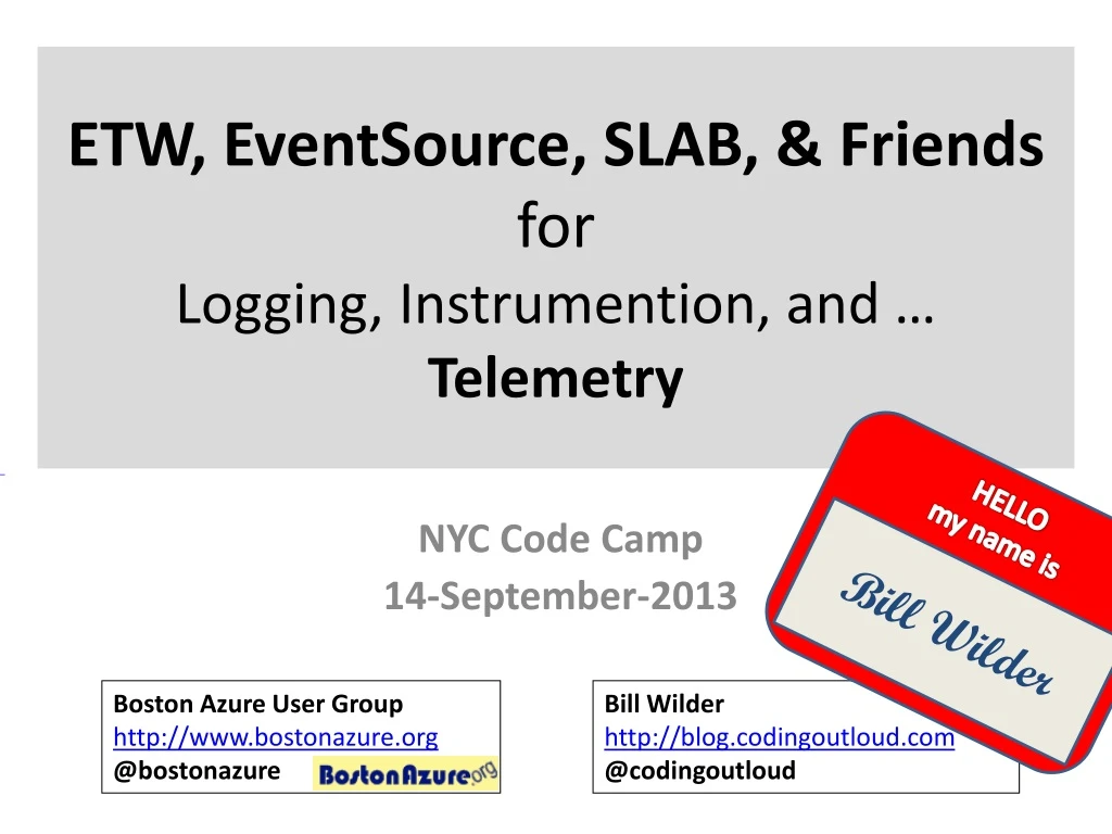 etw eventsource slab friends for logging instrumention and telemetry
