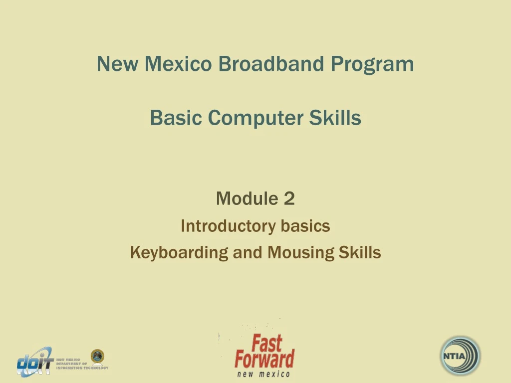 new mexico broadband program basic computer skills