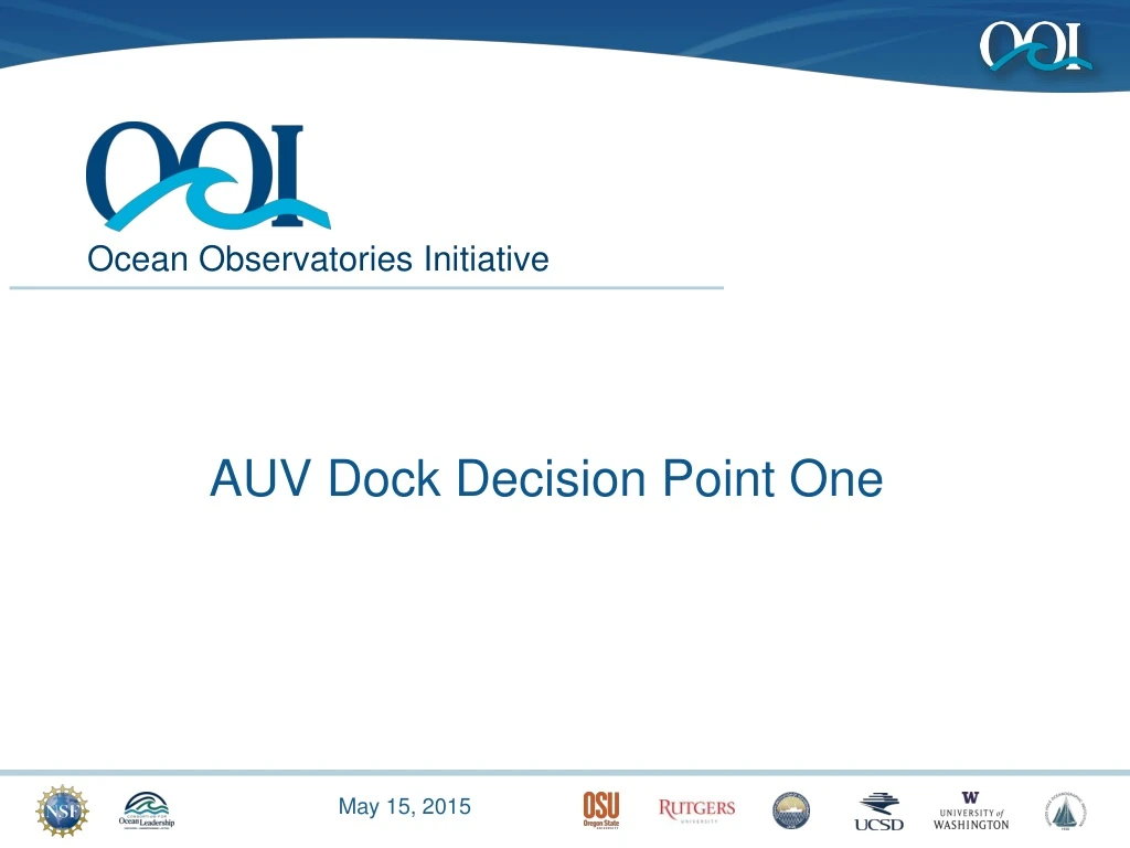 auv dock decision point one