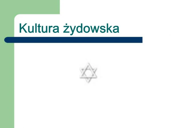 Kultura zydowska