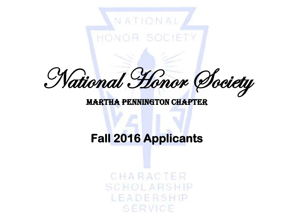 national honor society martha pennington chapter