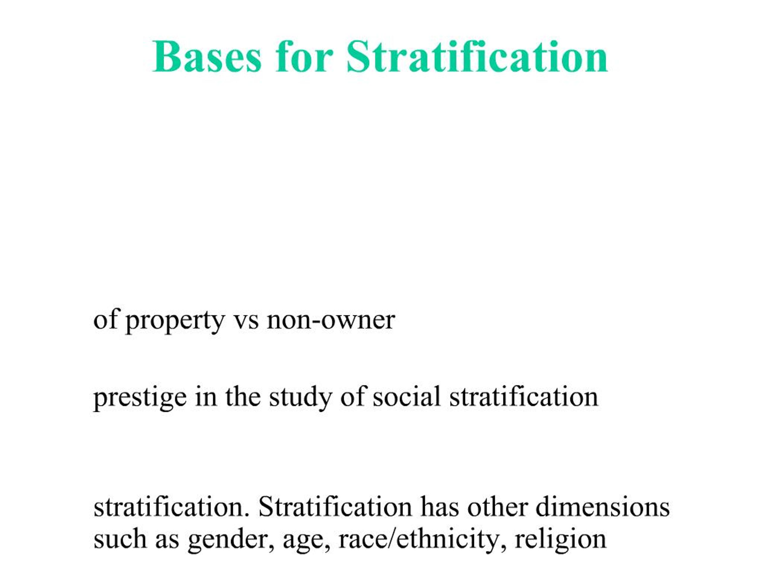 PPT - Bases for Stratification PowerPoint Presentation, free download ...