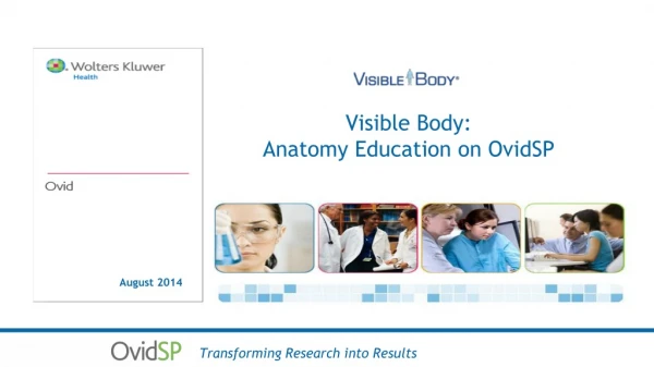 Visible Body: Anatomy Education on OvidSP
