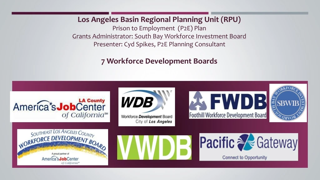 los angeles basin regional planning unit