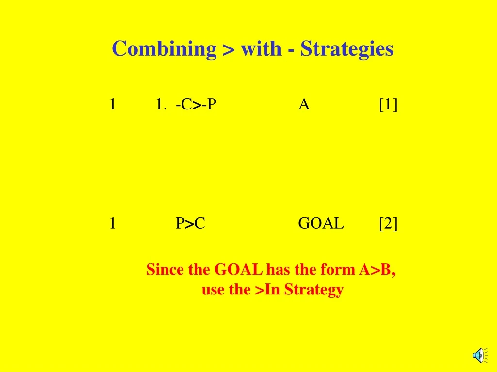combining with strategies