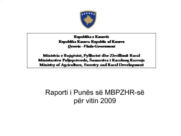 Raporti i Pun s s MBPZHR-s p r vitin 2009