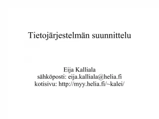 Tietoj rjestelm n suunnittelu - slide 1