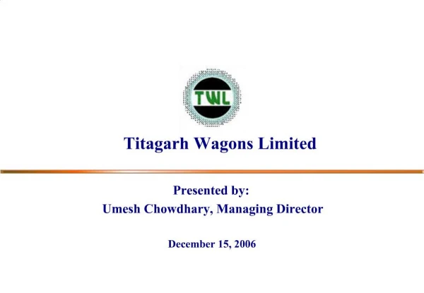 Titagarh Wagons Limited