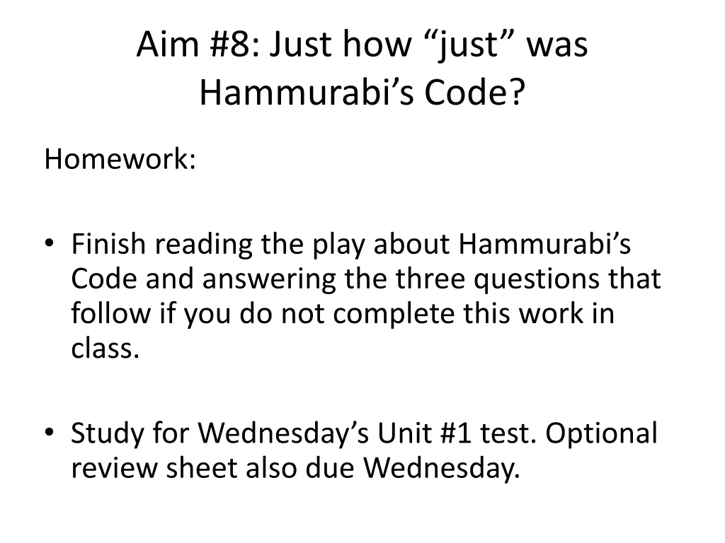 aim 8 just how just was hammurabi s code