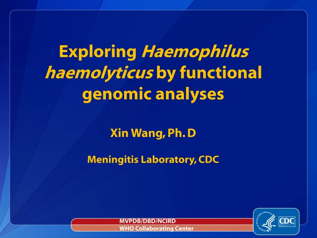 exploring haemophilus haemolyticus by functional