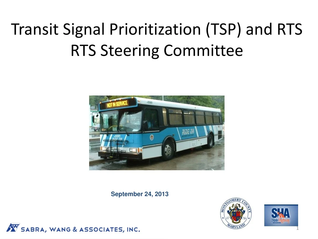 transit signal prioritization tsp and rts rts steering committee