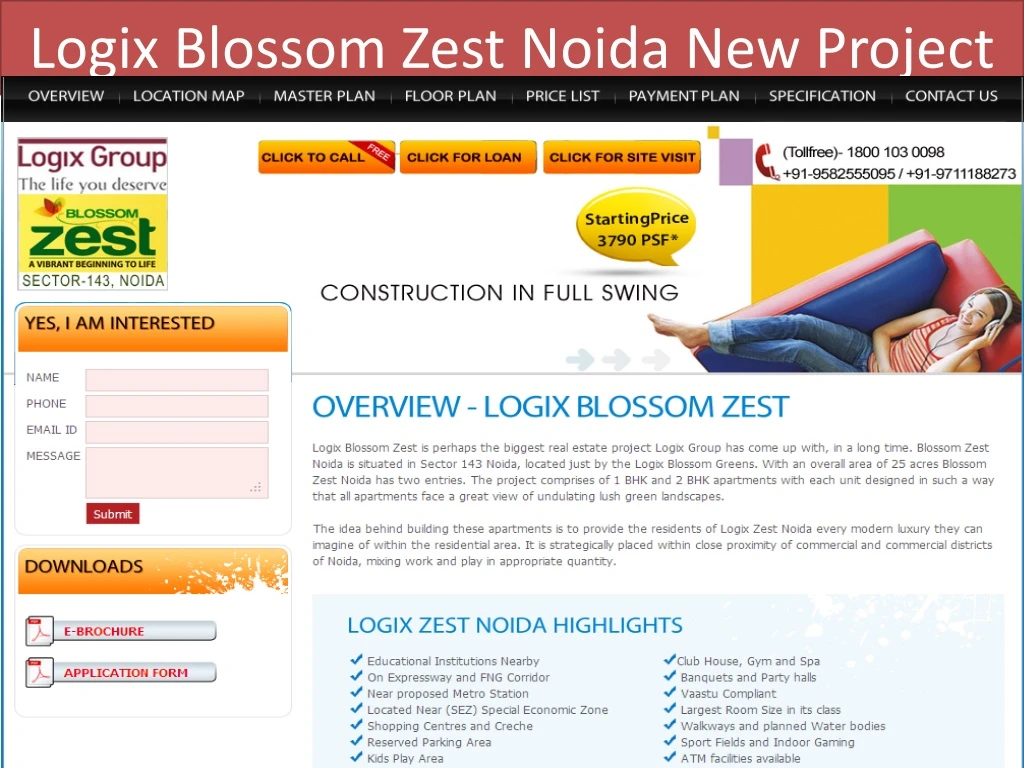 logix blossom zest noida new project