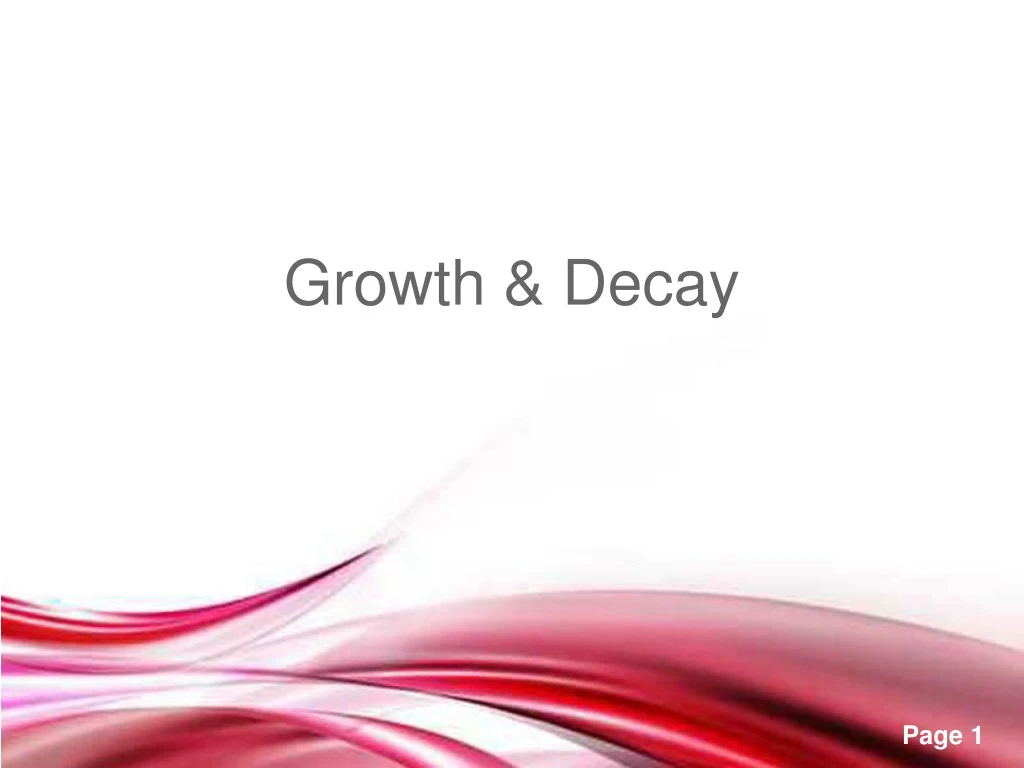 growth decay