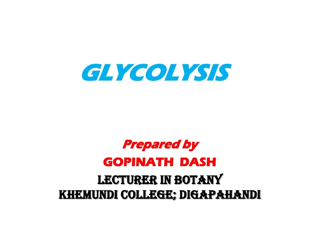 glycolysis