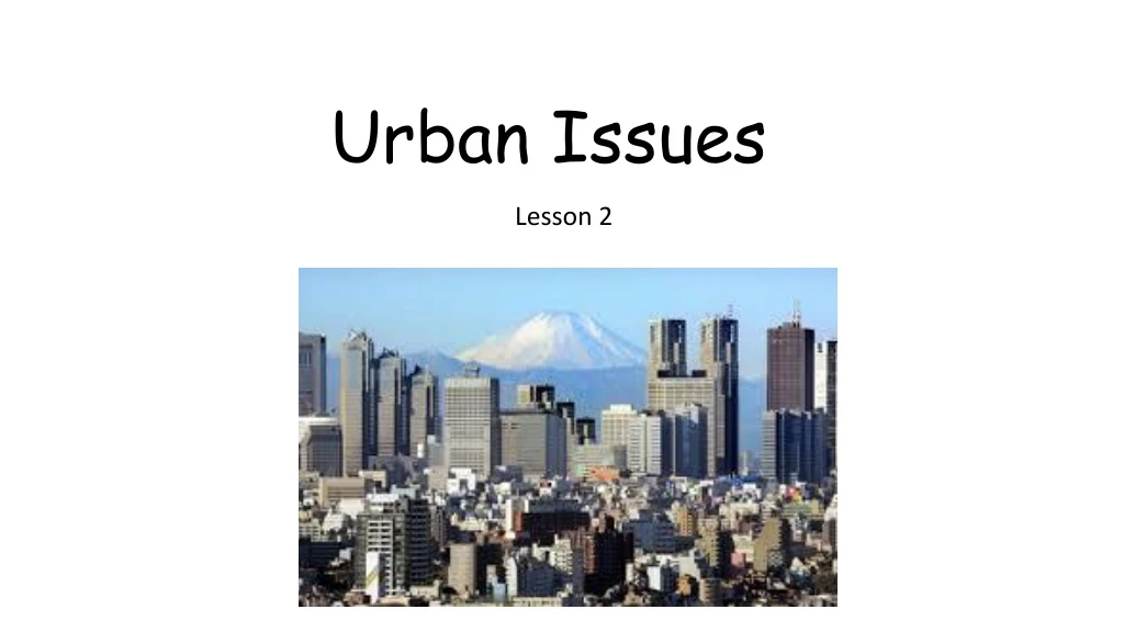 urban issues