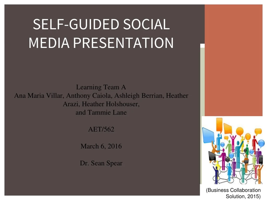 self guided social media presentation