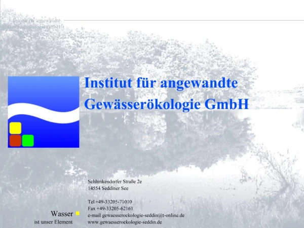 Institut f r angewandte Gew sser kologie GmbH