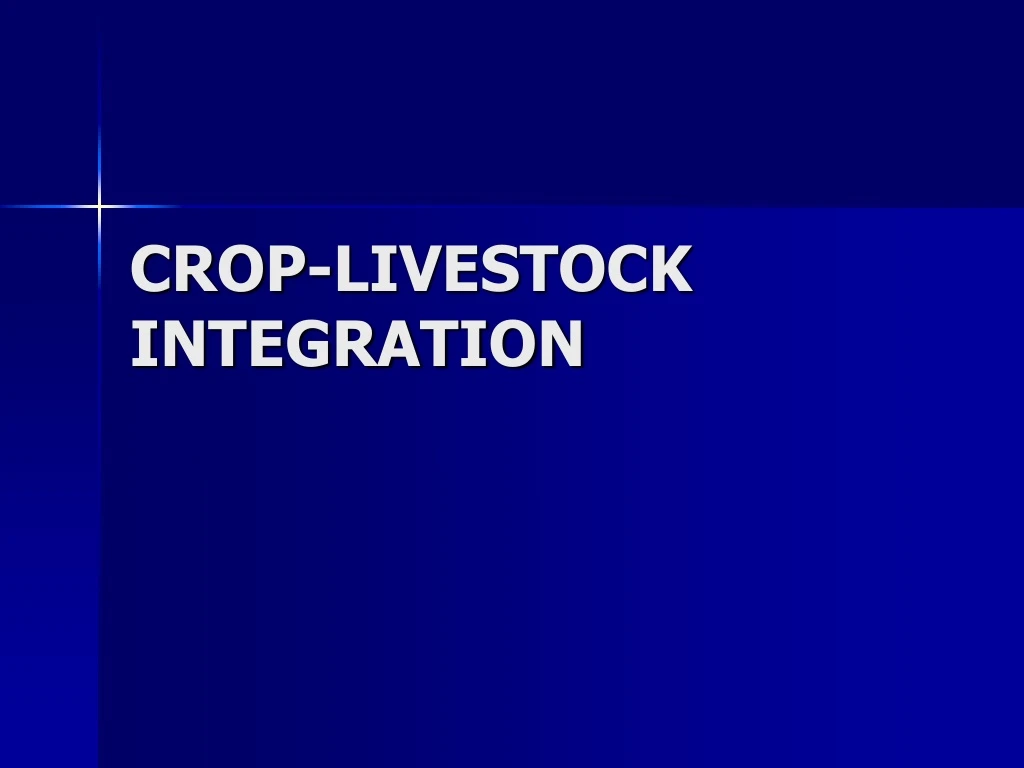 crop livestock integration