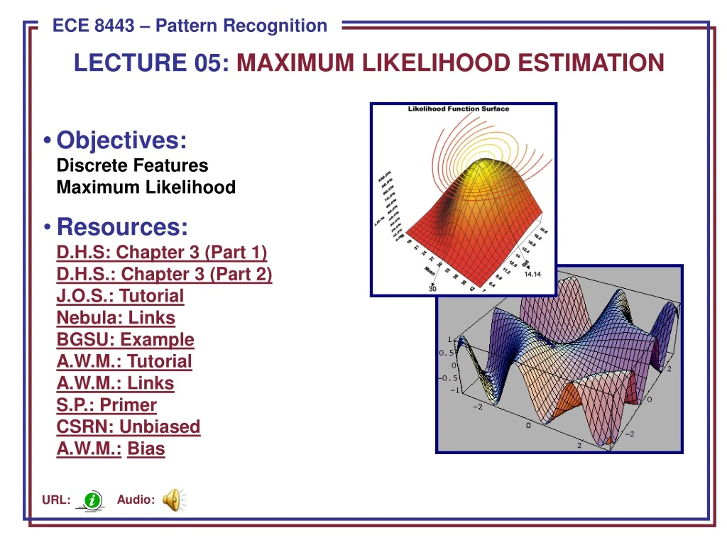 lecture 05 maximum likelihood estimation